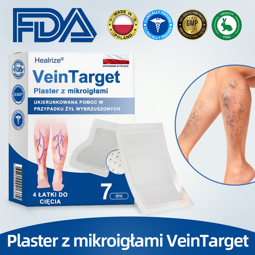 🇵🇱 Healrize® VeinTarget Plaster z mikroigłami |⚡ Natychmiastowa ulga, długotrwałe efekty